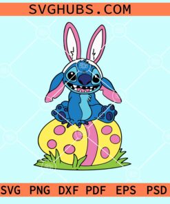 Easter Stitch clipart svg, Easter Stitch svg, Easter Bunny Stitch SVG, Lilo stitch Easter Svg