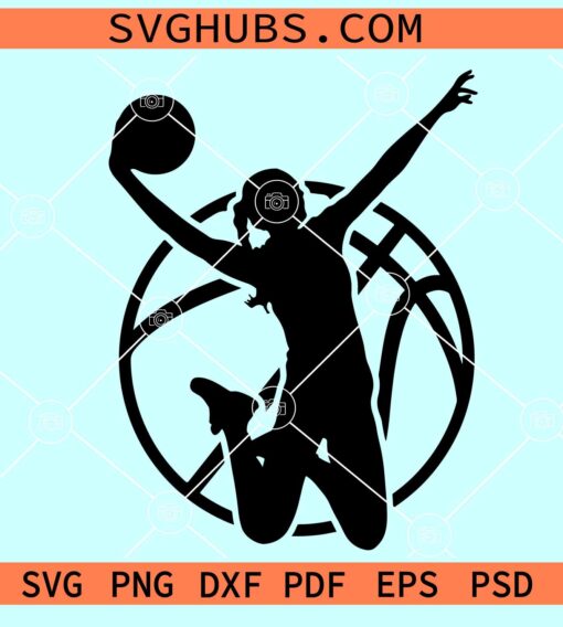 Girl Basketball Player SVG, Basketball player svg, basketball dunk svg