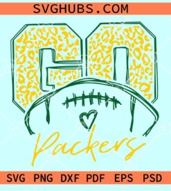 Go Packers Leopard SVG, Green Bay Leopard Print SVG, Green Bay Packers SVG