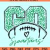 Go Spartans Leopard SVG, Football svg, Spartans Football svg, Spartans mascot svg