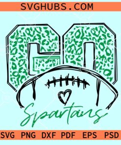 Go Spartans Leopard SVG, Football svg, Spartans Football svg, Spartans mascot svg