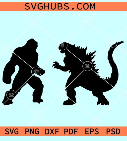 Godzilla vs Kong SVG, Godzilla king kong svg, team Godzilla svg, team king kong svg