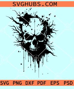 Gothic Skull ink splash SVG, Skull Svg, Skull Gothic Clipart svg, Gothic Svg, Skeleton Svg