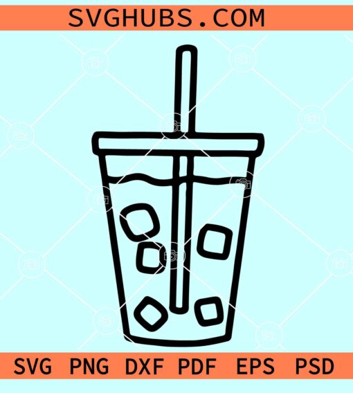 Iced coffee cup SVG, iced coffee svg, Iced coffee love SVG