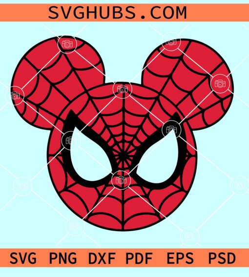 Mickey Mouse Spiderman SVG, Mickey head Spiderman svg, Spiderman Disney svg