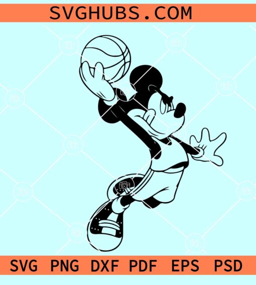 Mickey Mouse basketball SVG, Basketball Mickey svg, Mickey Mouse Basketball player svg