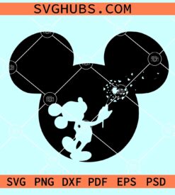 Mickey head dandelion SVG, Mickey spread love SVG, Mickey blowing dandelion SVG