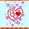 Nurse Valentine svg, Heart stethoscope svg, Hearts svg, Valentine's Day Stethoscope SVG