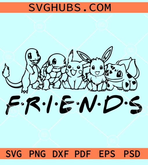 PikaCreature svg, Cartoon Svg, Cute Friends svg, Best Friend svg