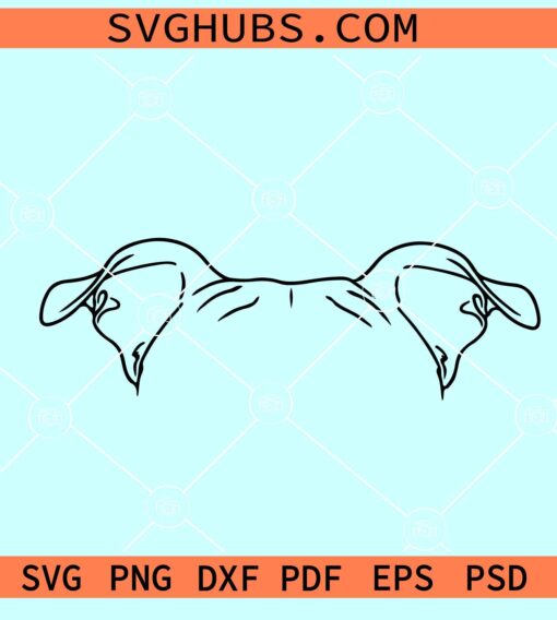 Pit Bull Dog Ear Outline SVG, Pit Bull SVG, Pit Bull dog breed svg, , Pit Bull dog breed svg file