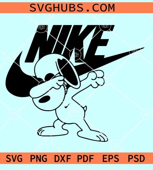 Snoopy dabbing Nike SVG, Snoopy dabbing SVG, Snoopy dog SVG
