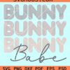 Stacked Bunny Babe SVG, Bunny Babe SVG, Happy Easter SVG, Easter bunny svg