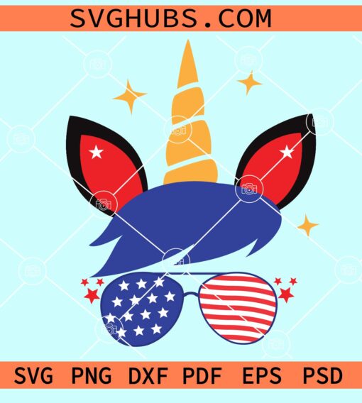 Unicorn 4th Of July svg, July 4th Unicorn Svg, Magical 4th of July Svg