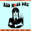 Wednesday Addams Red Nose Day SVG, red nose day svg