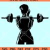 Weightlifting girl SVG, Bodybuilding Woman svg, fitness girl svg