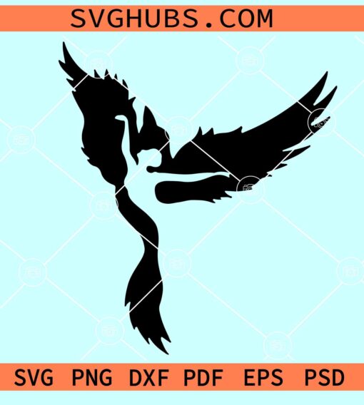 Woman bird art SVG, Phoenix Woman Bird Svg, woman bird wall décor svg