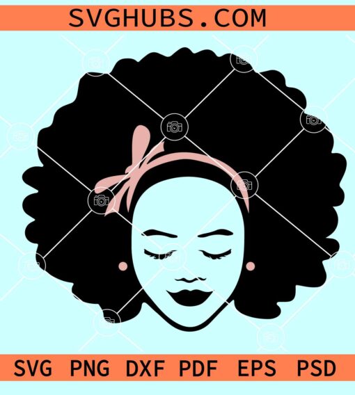 African American Afro Woman SVG, Afro Woman Svg, Beautiful African American svg