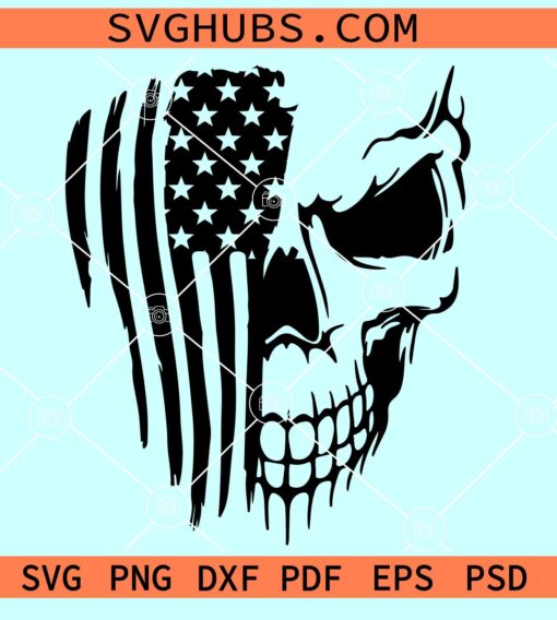 American Flag Skull SVG, Punisher skull American flag SVg, people svg