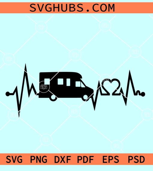 Camping EKG SVG
