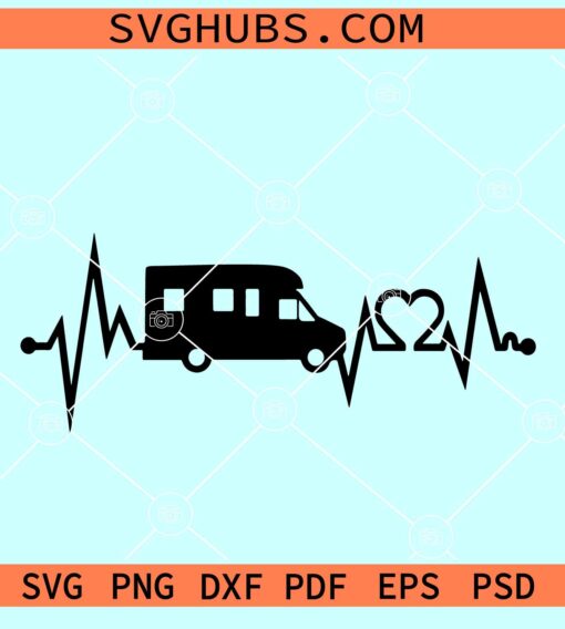Camping EKG SVG