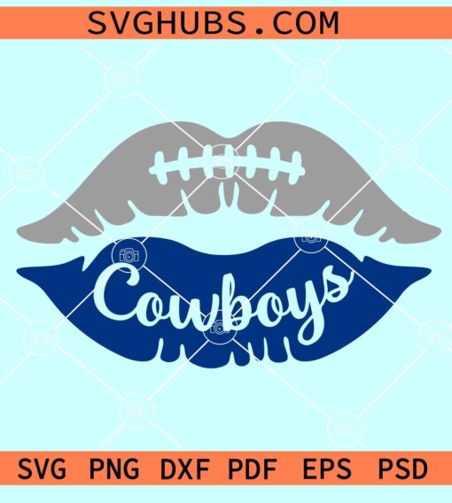 Cowboys Lips SVG, Dallas cowboys lip SVG, Cowboys SVG, Cowboys Football SVG