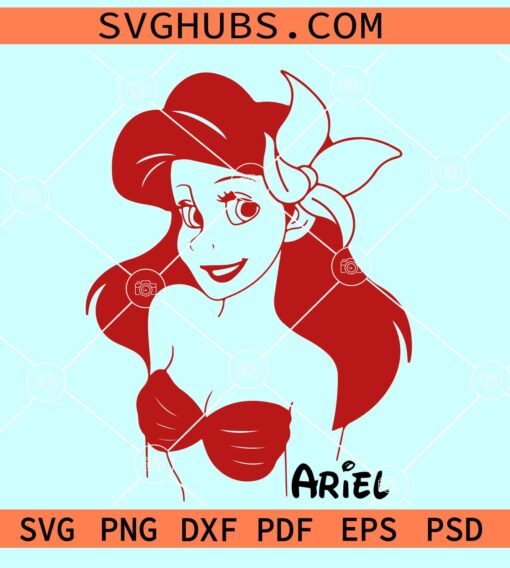 Disney Ariel SVG, Ariel svg, the bubbles svg, Ariel silhouette svg