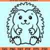 Hedgehog Outline SVG, Hedgehog SVG, cute Hedgehog svg