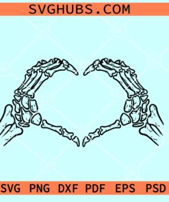 Skeleton love sign SVG, skeleton heart sign SVG, skull lover svg