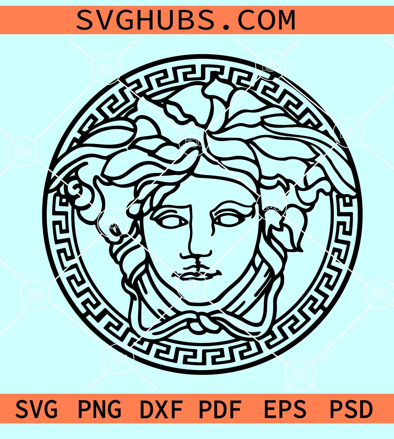 Versace Medusa SVG, Medusa SVG file, Gianni Versace SVG, Gold