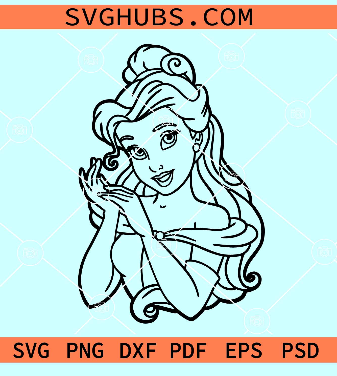 Belle Princess Disney SVG, Belle Svg, Princess Belle SVG