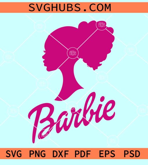 Black Doll Curly Afro SVG, Barbie SVG, Barbie afro hair SVG, Black Barbie SVG