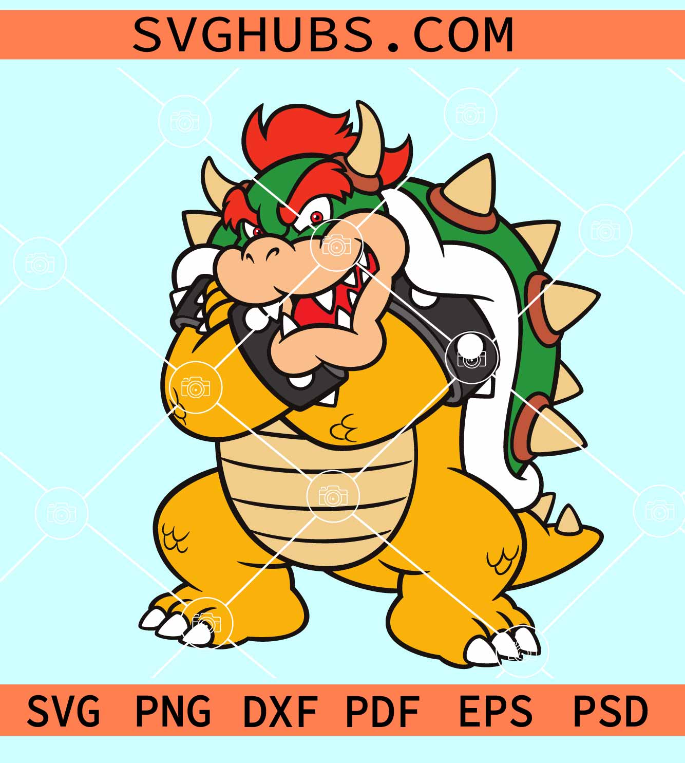 Super Mario SVG DXF EPS Png Illustrator. Bowser -  Singapore