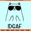 Cat IDGAF svg, feeling kinda idgaf ish SVG, cat middle finger svg