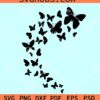 Flying Butterflies SVG, Butterfly swarm SVG, Butterflies SVG, Butterflies silhouette