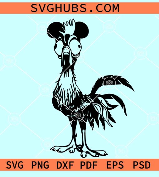 Hei Hei with Mickey ears SVG, Hei Hei chicken SVG, Moana chicken Svg