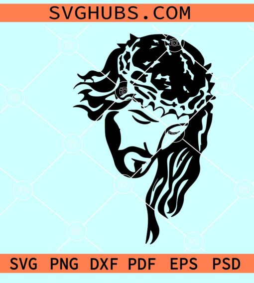 Jesus Face SVG, Jesus SVG files, Jesus head SVG, Christianity SVG
