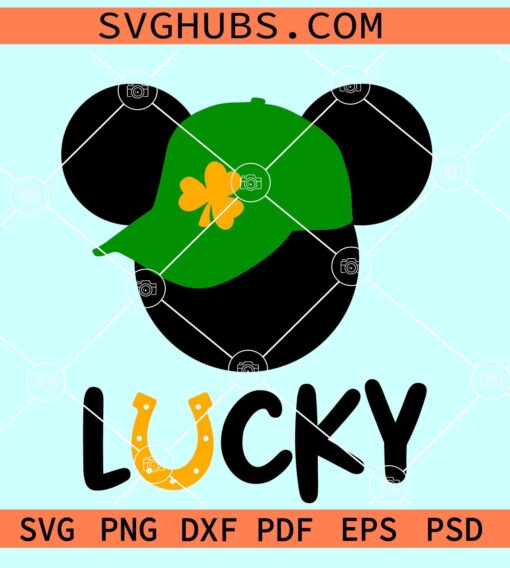Lucky Mickey Mouse SVG, Mickey St Patricks Day SVG, Mickey Mouse St Patrick SVG