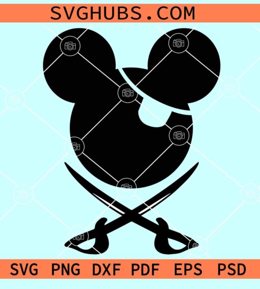 Mickey Mouse Pirate SVG, Disney Mickey pirate SVG, Disney cruise line SVG