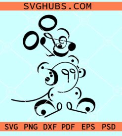 Mickey Music notes SVG, Disney Mickey Music notes SVG, Mickey Mouse SVG