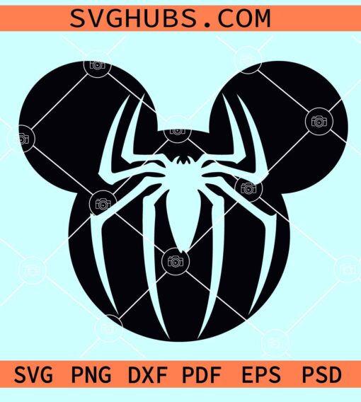 Mickey Spiderman Logo SVG, super hero SVG, Spider Hero SVG
