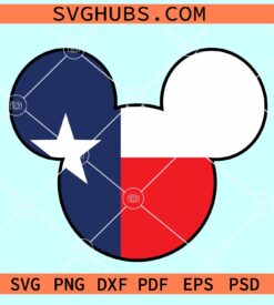 Mickey Texas Flag SVG, Texas flag SVg, Disney SVG file