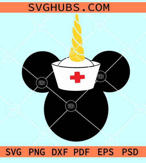 Mickey Unicorn Nurse SVG, Nurse unicorn SVG, Disney nurse SVG