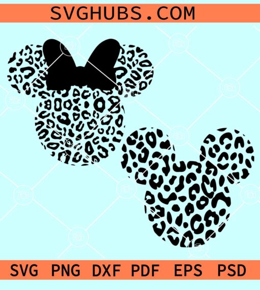 Mickey Mouse cheetah leopard SVG, Mickey mouse cheetah prints SVG