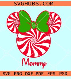 Minnie Christmas candy SVG, Minnie mommy SVG, Disney family SVG