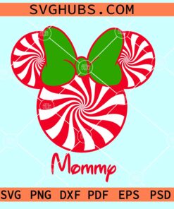 Minnie Christmas candy SVG, Minnie mommy SVG, Disney family SVG