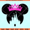 Minnie Mouse head with crown SVG, Mouse princess crown SVG, Disney princess SVG