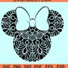 Minnie mouse mandala SVG, Mickey Minnie mandala SVG