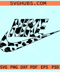 Nike Cow Print SVG, Nike animal print SVG, Nike highland cow SVG