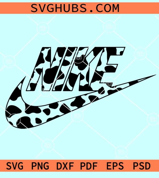 Nike Cow Print SVG, Nike animal print SVG, Nike highland cow SVG