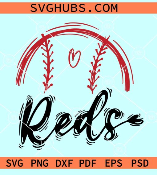 Reds Mascot SVG, Reds baseball SVG, School Baseball Reds Svg